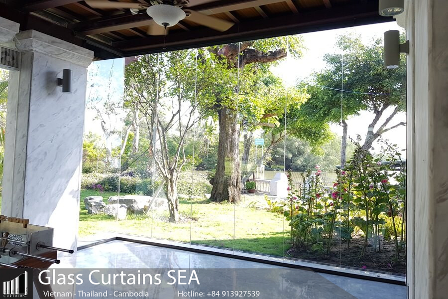 Frameless glass doors in Laos - Enhance modern living space