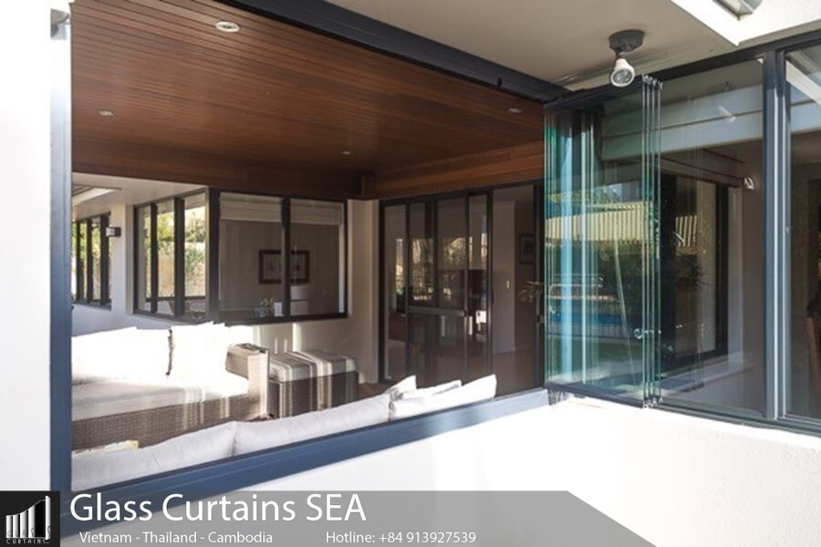 Tempered glass frameless windows for house