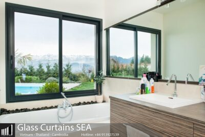 Sliding Glass Window for Elegant Bathrooms